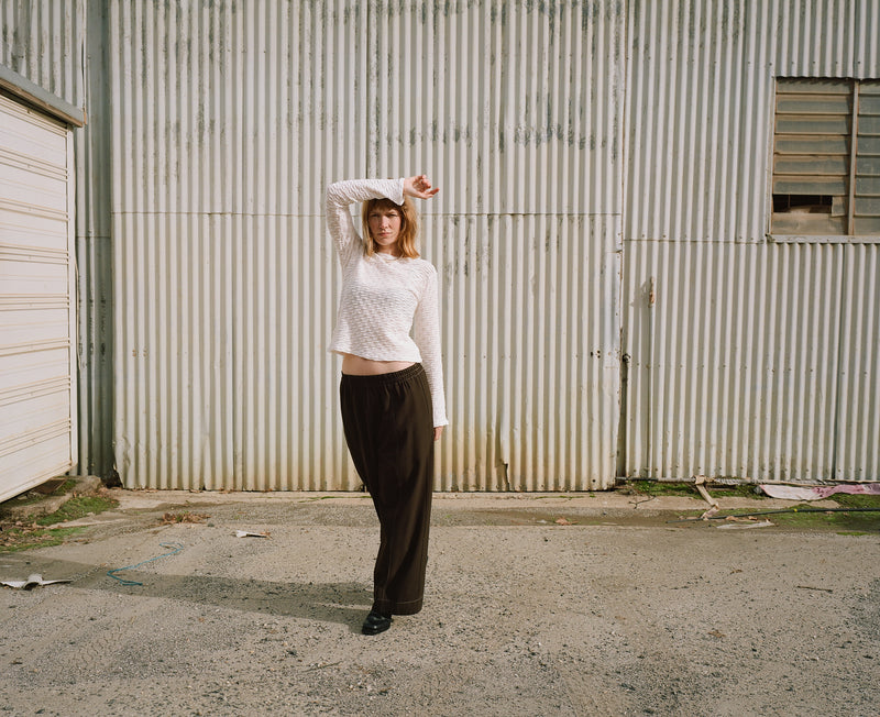 Panel Pant in Seersucker Wool