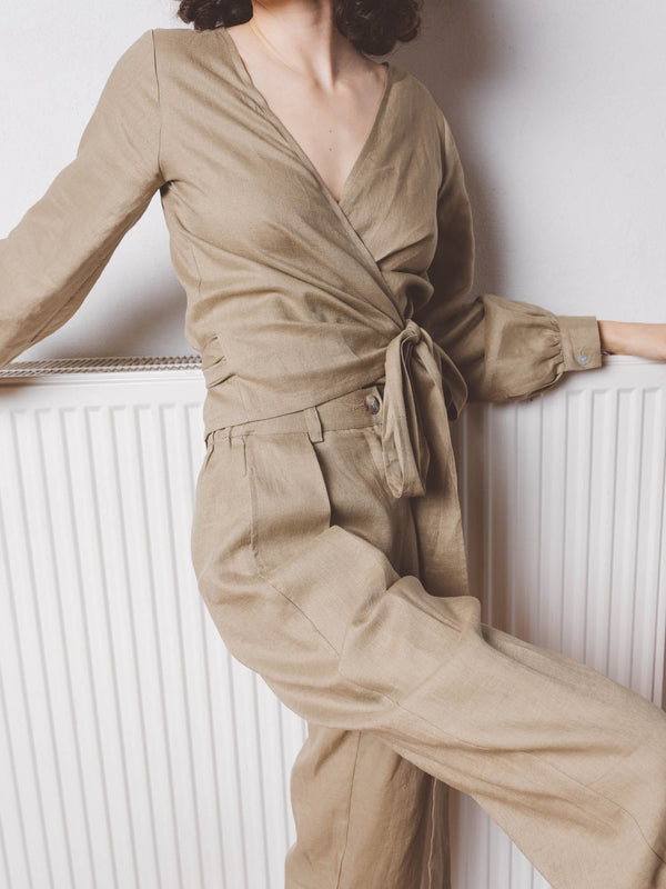 Jude Wrap Top in Fennel