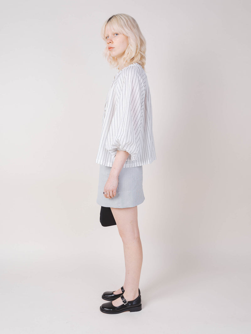 The Peddler Top in Pinstripe