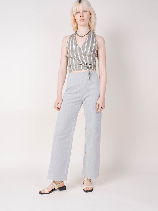 Checkmate Pant in Pinstripe Twill