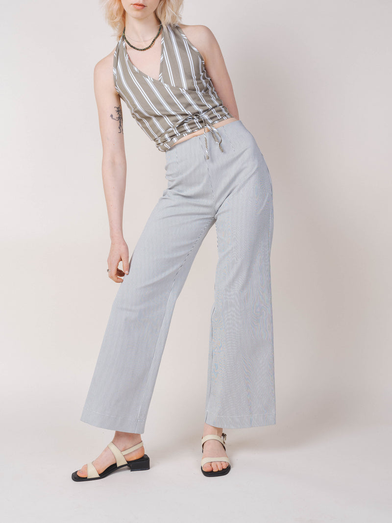 Checkmate Pant in Pinstripe Twill