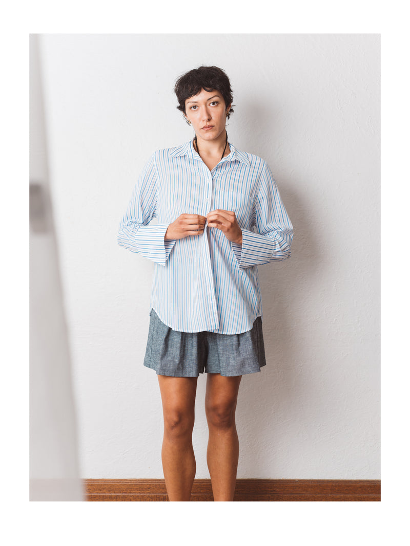 Lennox Shirt in Ocean Stripe