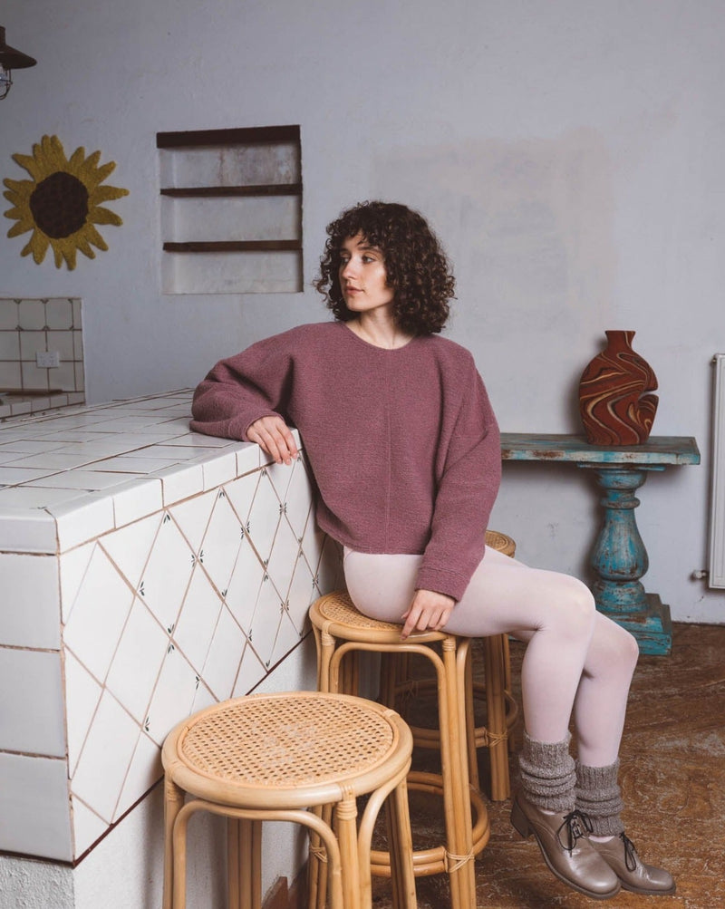 The Little Fur Jumper in Berry
